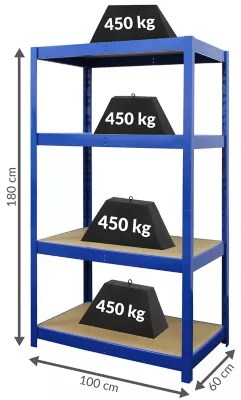 Stabiles Kellerregal - Tiefe 60 Cm | 450 Kg Pro Fachboden.