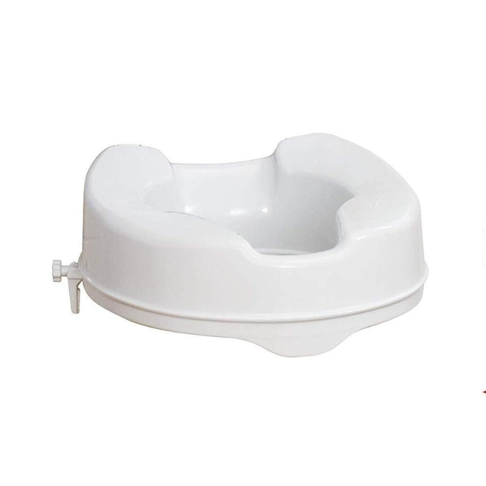 HEALTHLINE Raised Toilet Seat to increase the height of the toilet, hygiene Elevated Hinged