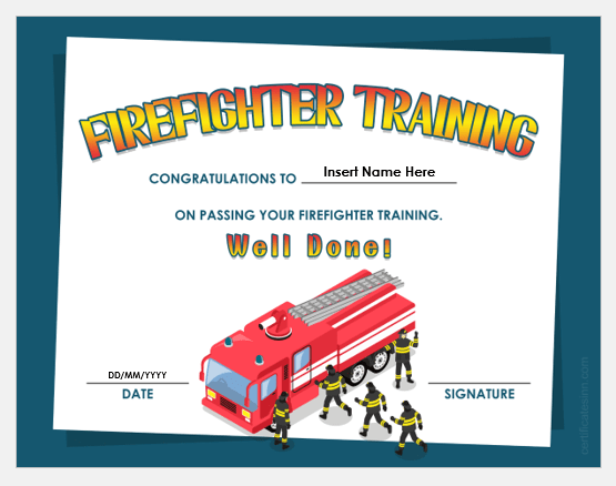 Firefighter Training Certificate Templates for Word | Free