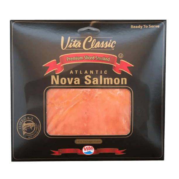 Vita Classic Sliced Smoked Nova Salmon, 4 oz, 2 Count Certified81