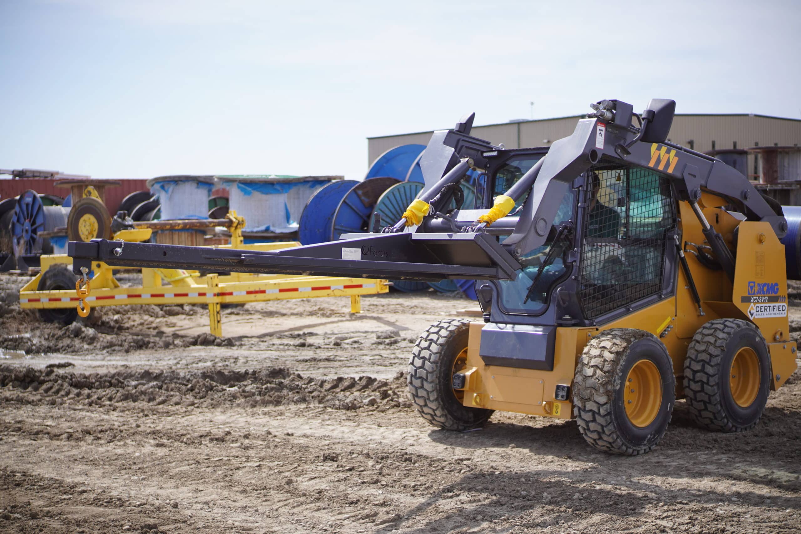 Telescoping SkidSteer Jib Boom 15ft Certified Sales & Rentals