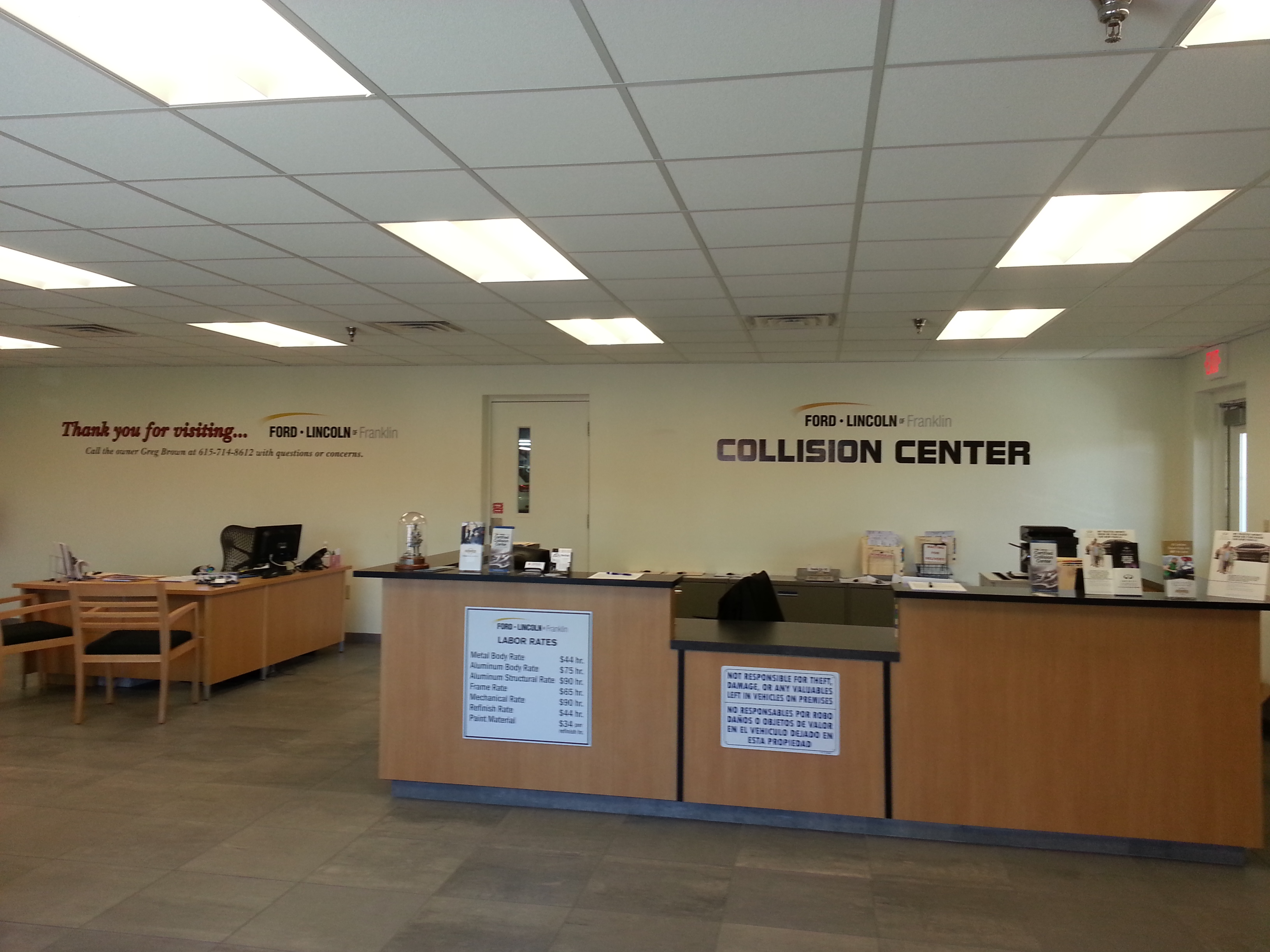 Ford Lincoln of Franklin Collision Phone (615) 7904627 Address