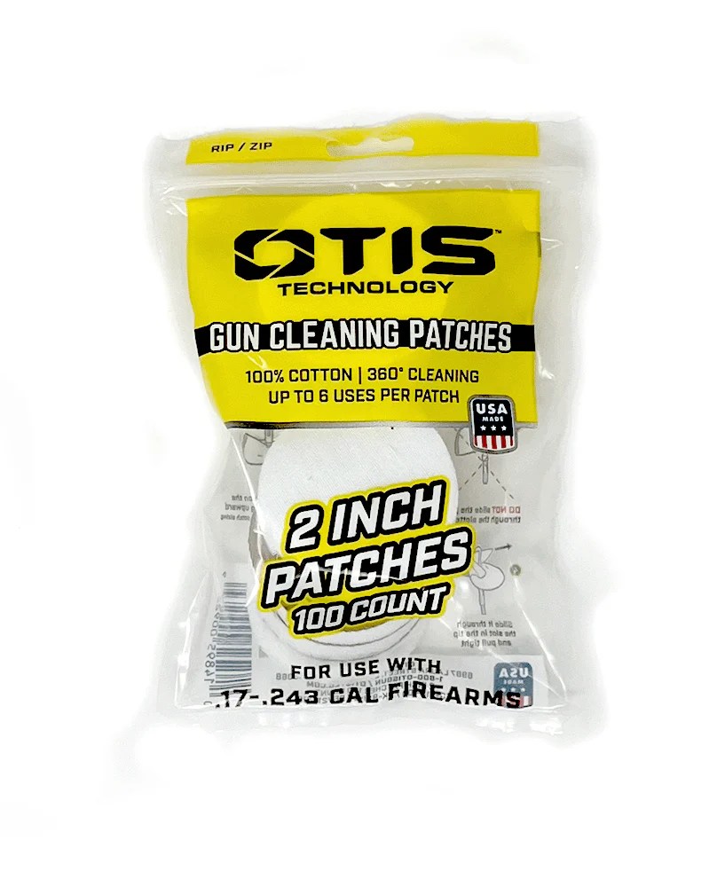 2" OTIS Gun Cleaning Patches | Round Cotton Cleaning Patches