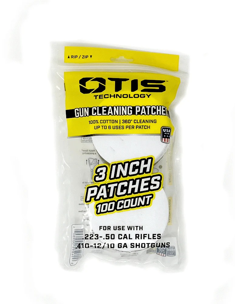 3" OTIS Gun Cleaning Patches Round Gun Cleaning Patches Cerus Gear