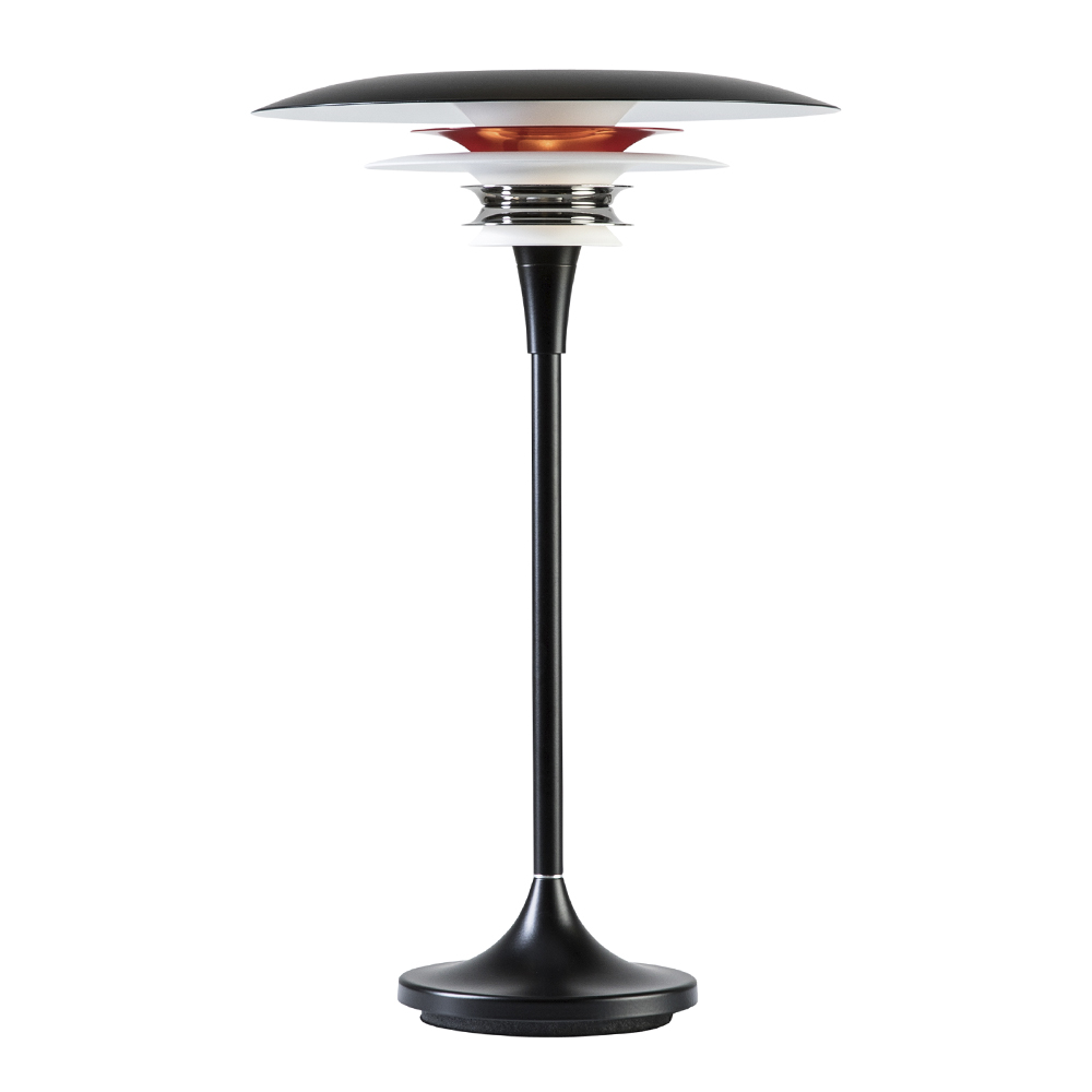 Belid Diablo Bordslampa Belid Diablo Bordslampa 30 cm Matt Svart/Blank Röd Roomly.se