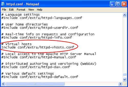 Create virtual hosts in WAMP