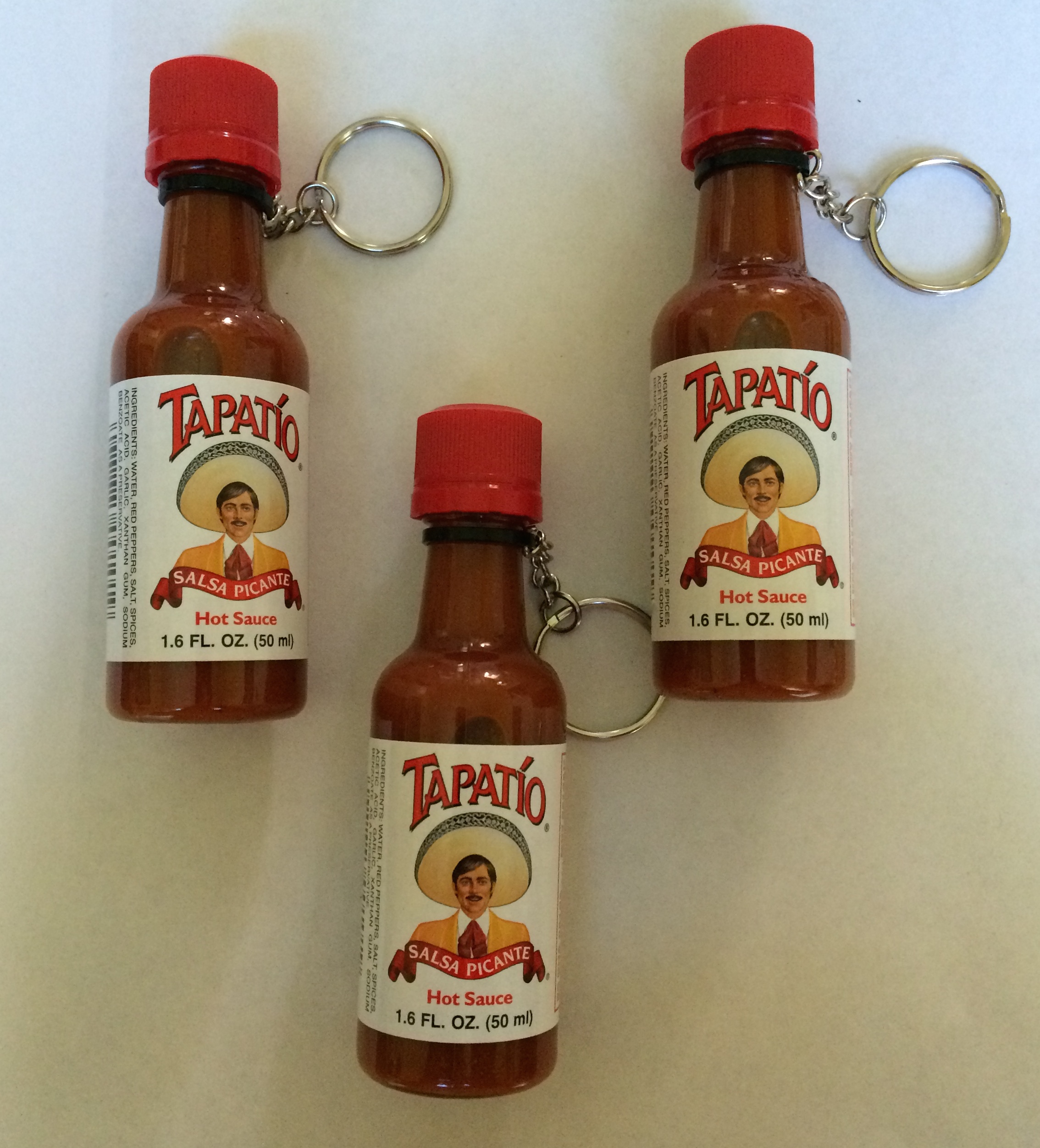 Custom Keychain with a Twist! Tapatio hot sauce!