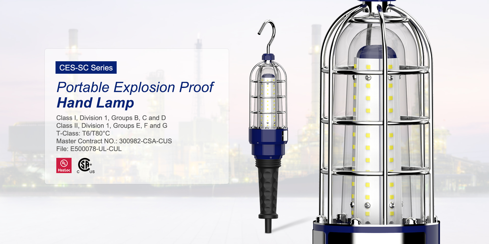 Explosion Proof Hand Lamp, Class 1 Div 1 Lighting