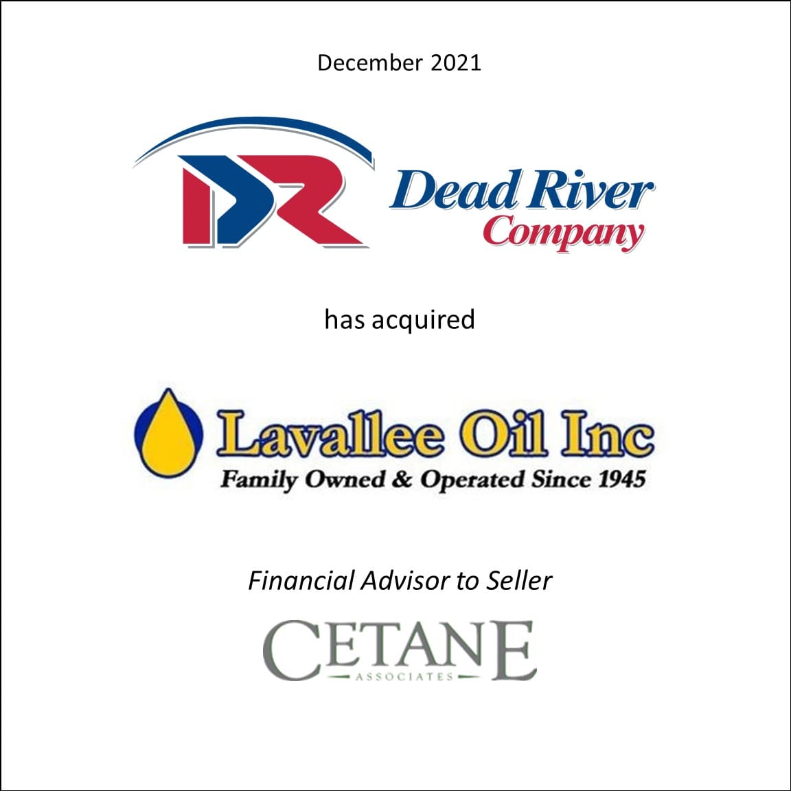 Acquisition Announcement Lavallee Oil Cetane