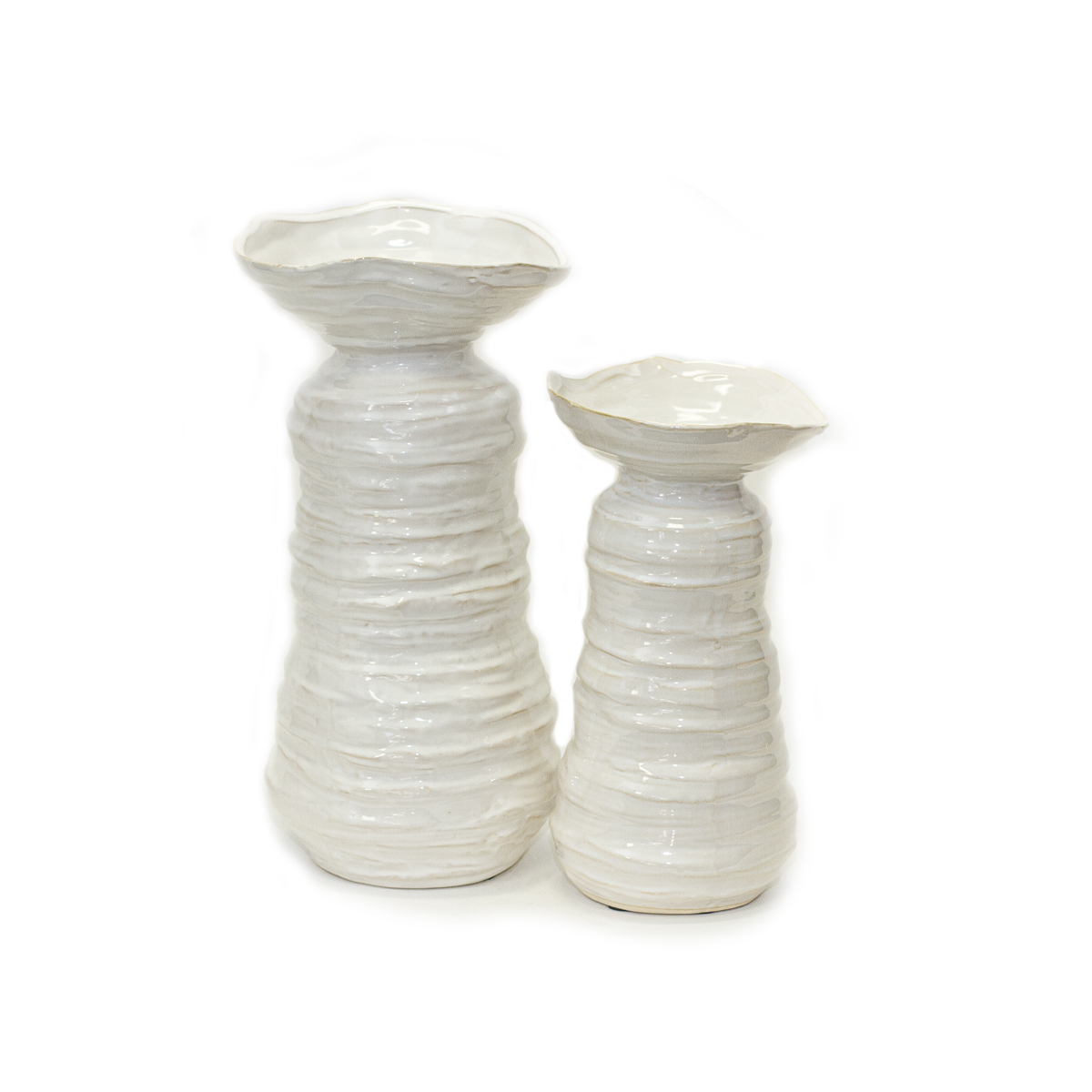 Organic White Vase CeTerra Accents & Interiors