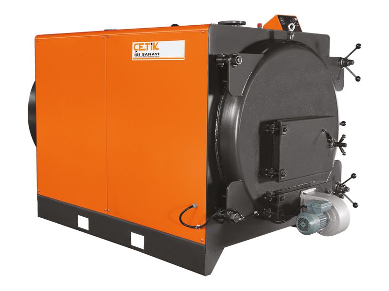 Çetik Isı Boiler Solid Fuel Central Heating Boiler 3 Pass Ways, Flame