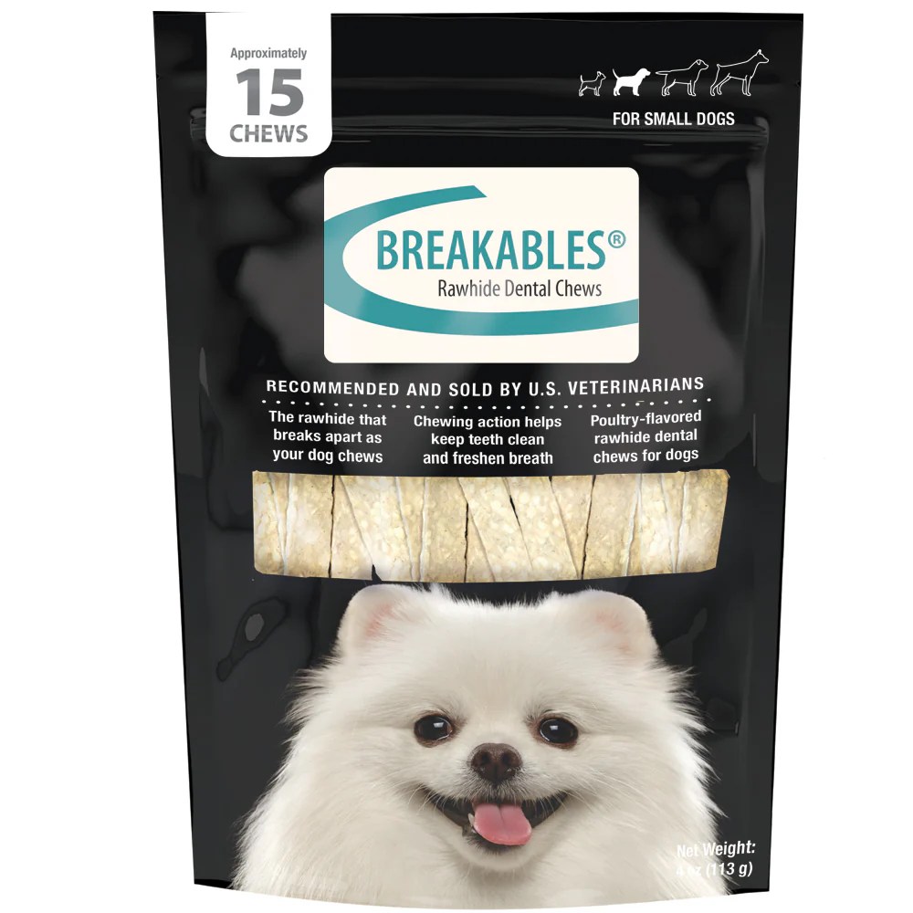 CLENZADENT® Breakables® Rawhide Dental Chews Small 15 ct Ceva