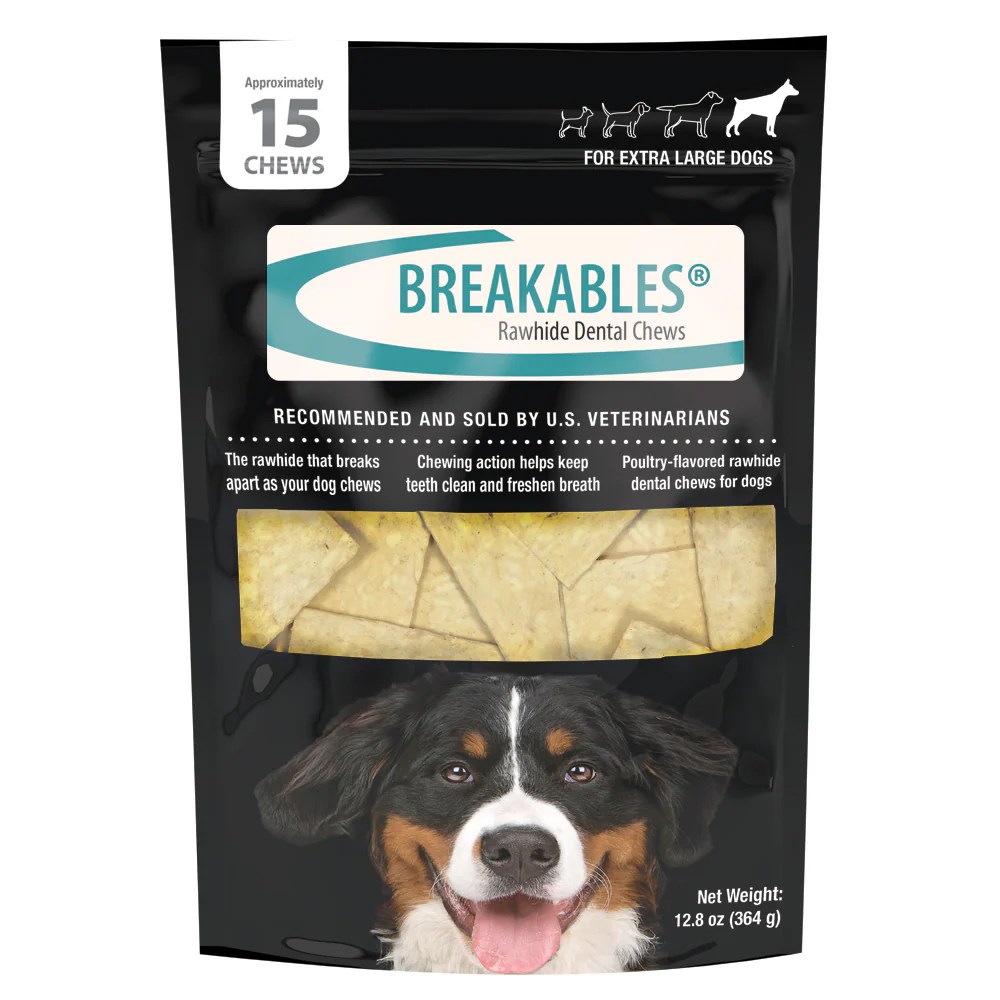 CLENZADENT® Breakables® Rawhide Dental Chews Extra Large 15 ct Ceva