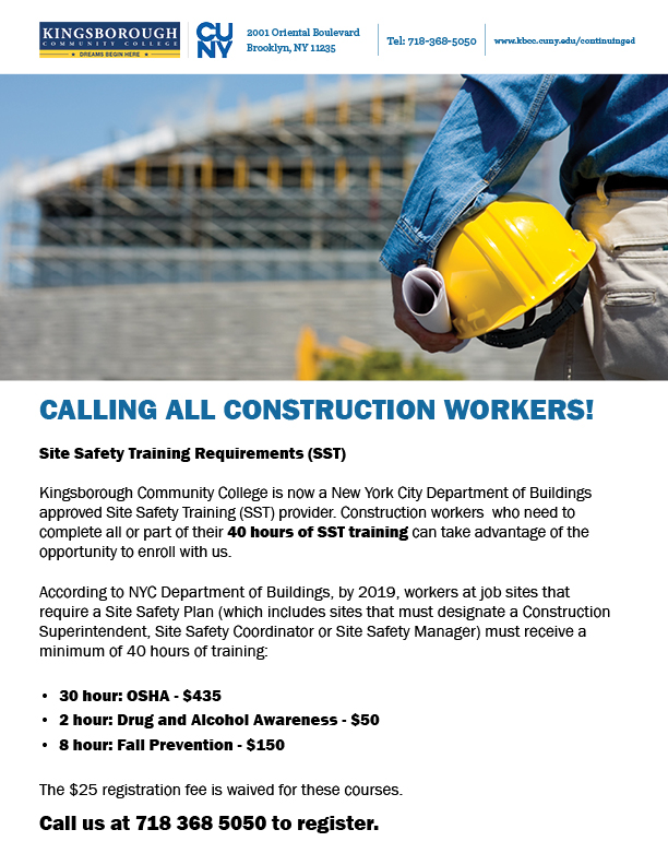 NYC Department of Buildings Approved Site Safety Trainings Workforce