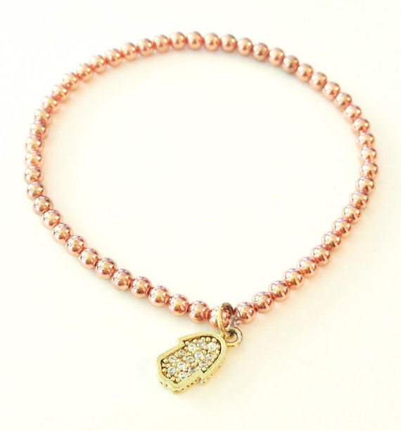 Gold Hamsa Bracelet, Gold bracelet, Rose Gold bracelet, Gold bracelet