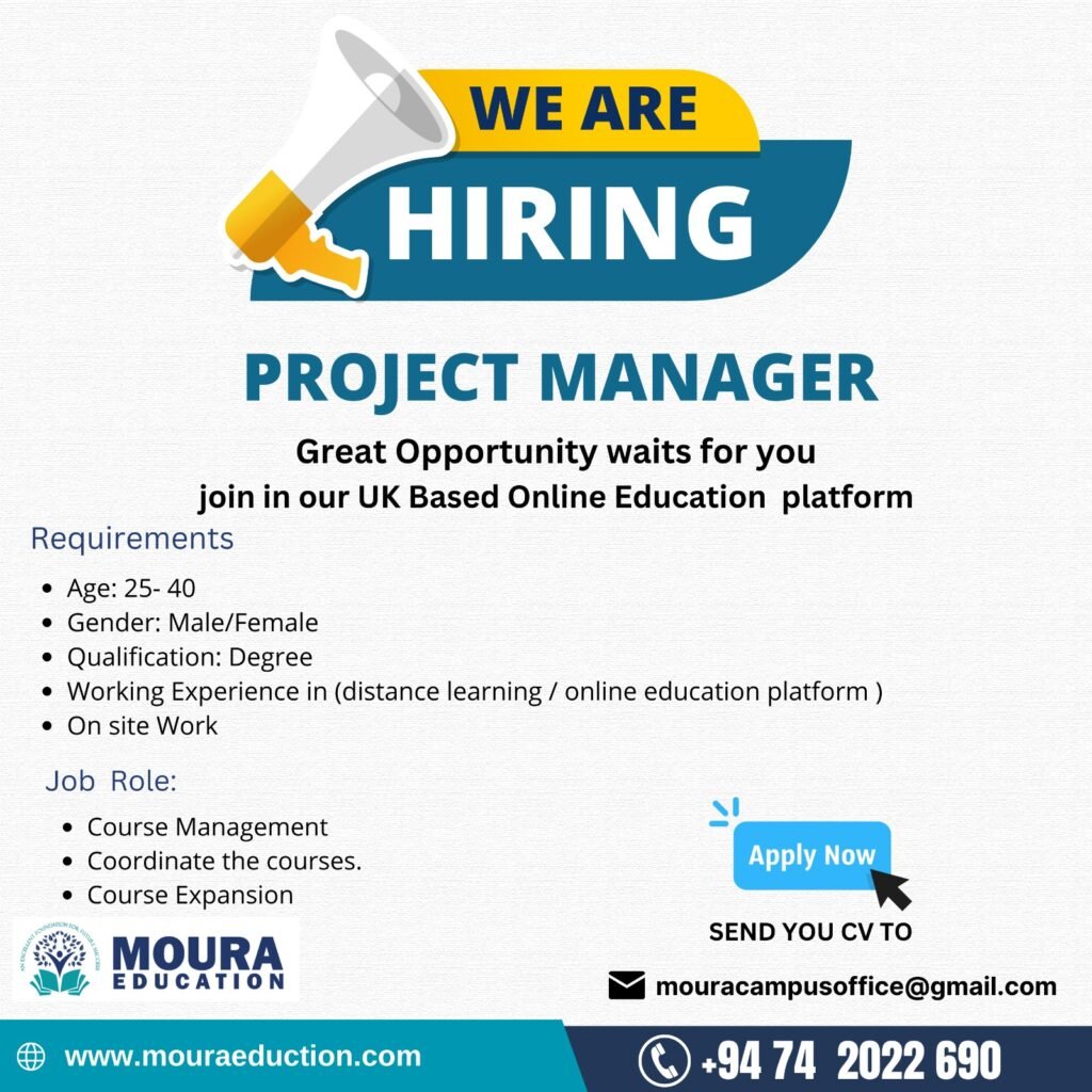 UK Based online Education PlatformVACANCIES 2023 Ceylon Vacancy