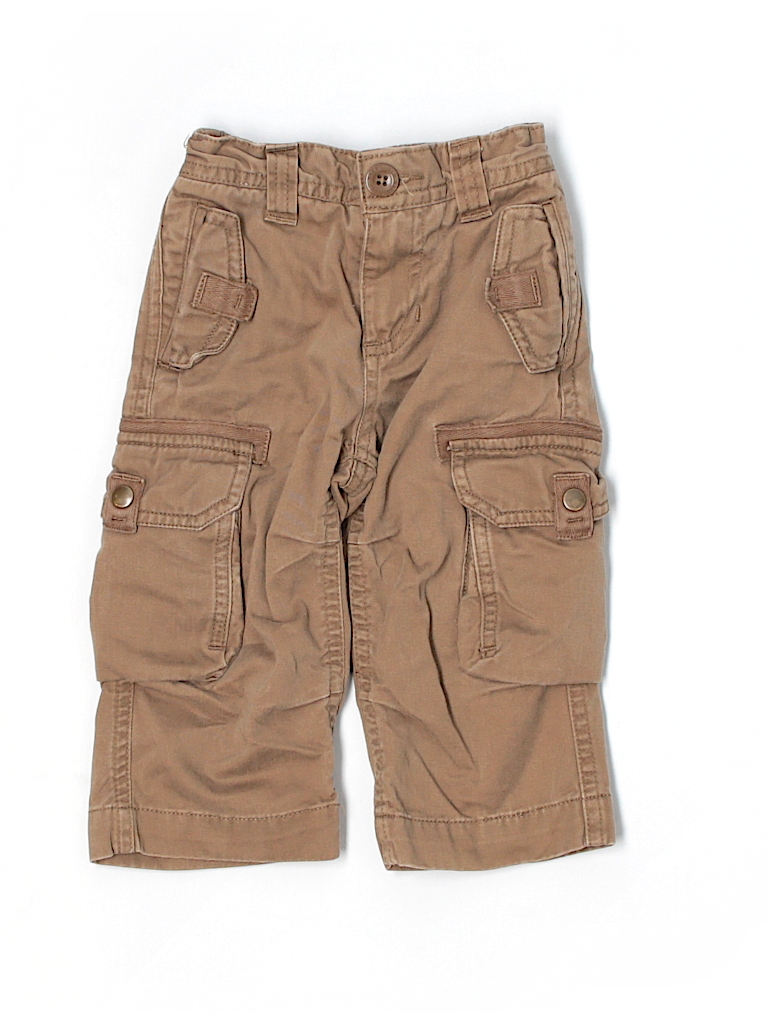 Old Navy 100 Cotton Solid Beige Cargo Pants Size 1218 mo 94 off