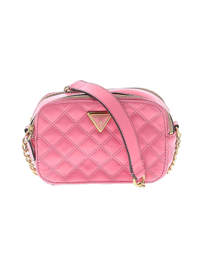 Guess 100 Polyurethane Solid Pink Crossbody Bag One Size 61 off