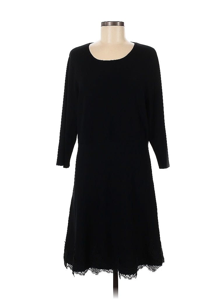 NANETTE Nanette Lepore Solid Black Casual Dress Size XL - 21% off | thredUP
