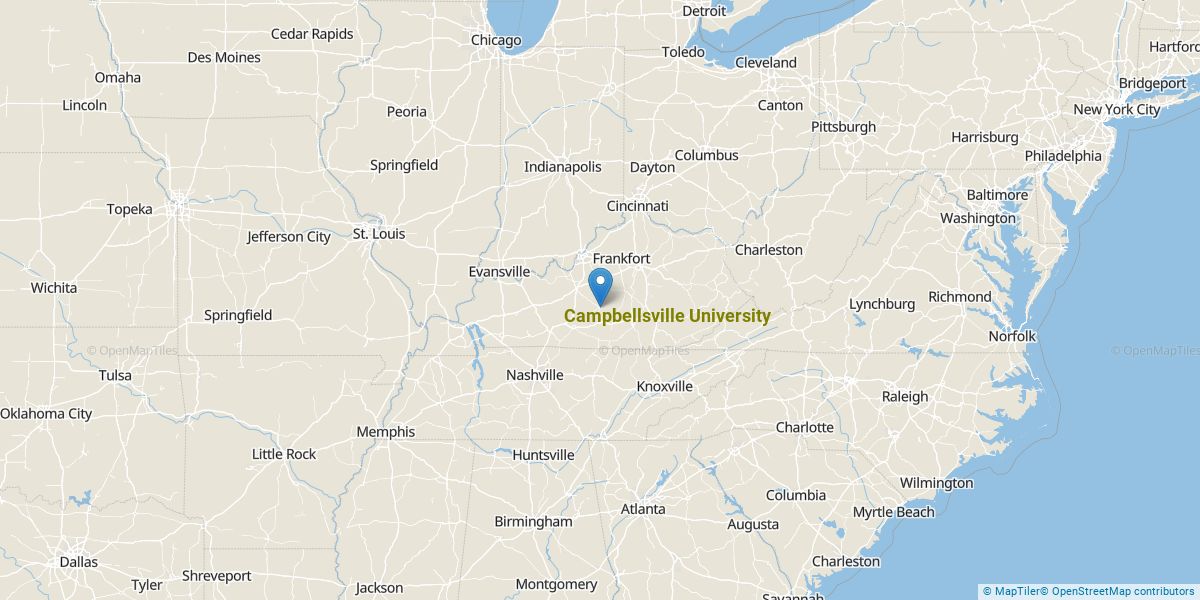 Campus Map Campbellsville University Campbellsville University Overview College Factual