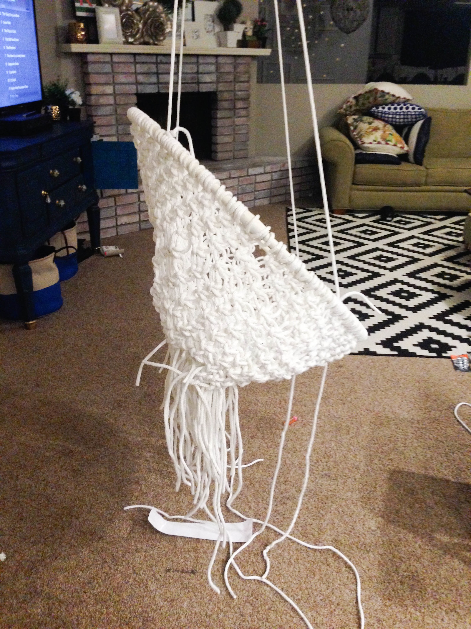 DIY Hanging Macramé Chair