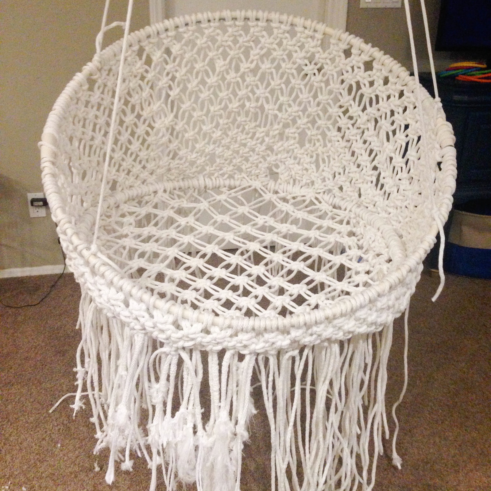 DIY Hanging Macramé Chair