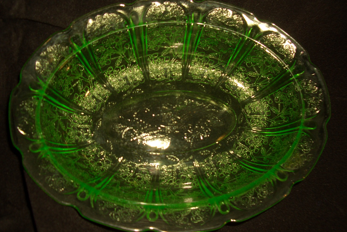 Green Depression Uranium Glass Collection Collectors Weekly