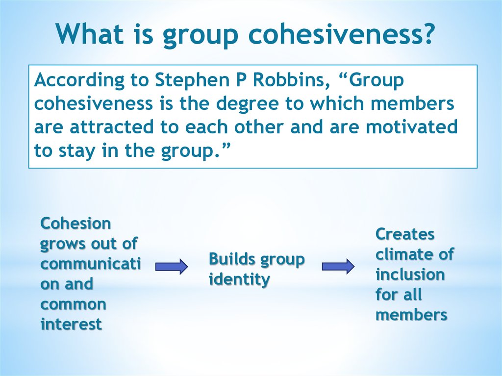 Cohesive group online presentation