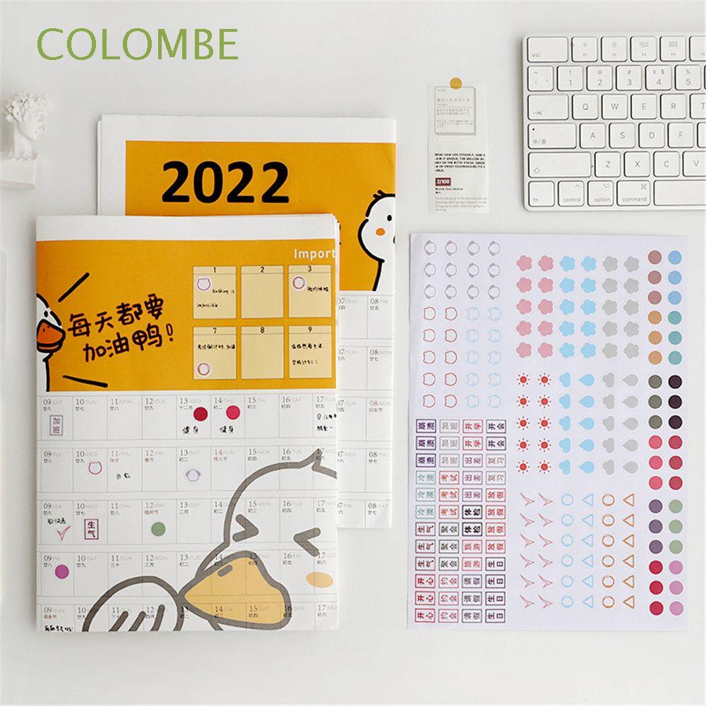 COLOMBE 365 Days 2022 Year Calendar Cartoon Year Memo