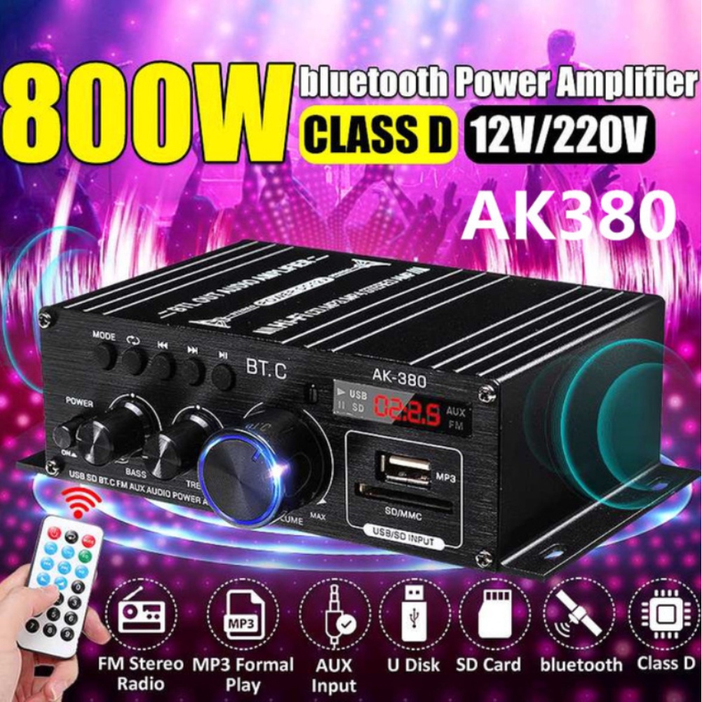 AK35 800W Home Auto Versterkers 2 Kanaals Bluetooth 5.0 Sonido