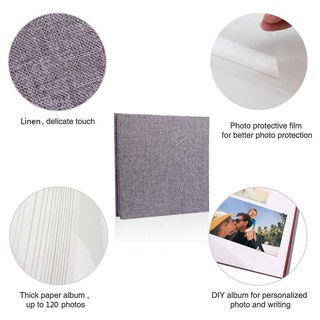 2X Álbum De Fotos Recortes De Lino Arte DIY Libro De