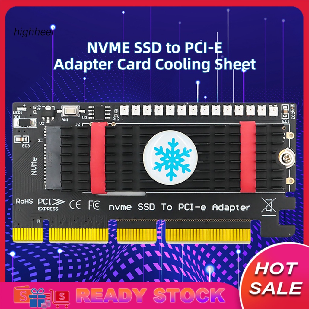 [ZK] Con Tarjeta De Conector De Luz Fría NVME SSD A PCIE Enfriamiento De La Hoja Rápida
