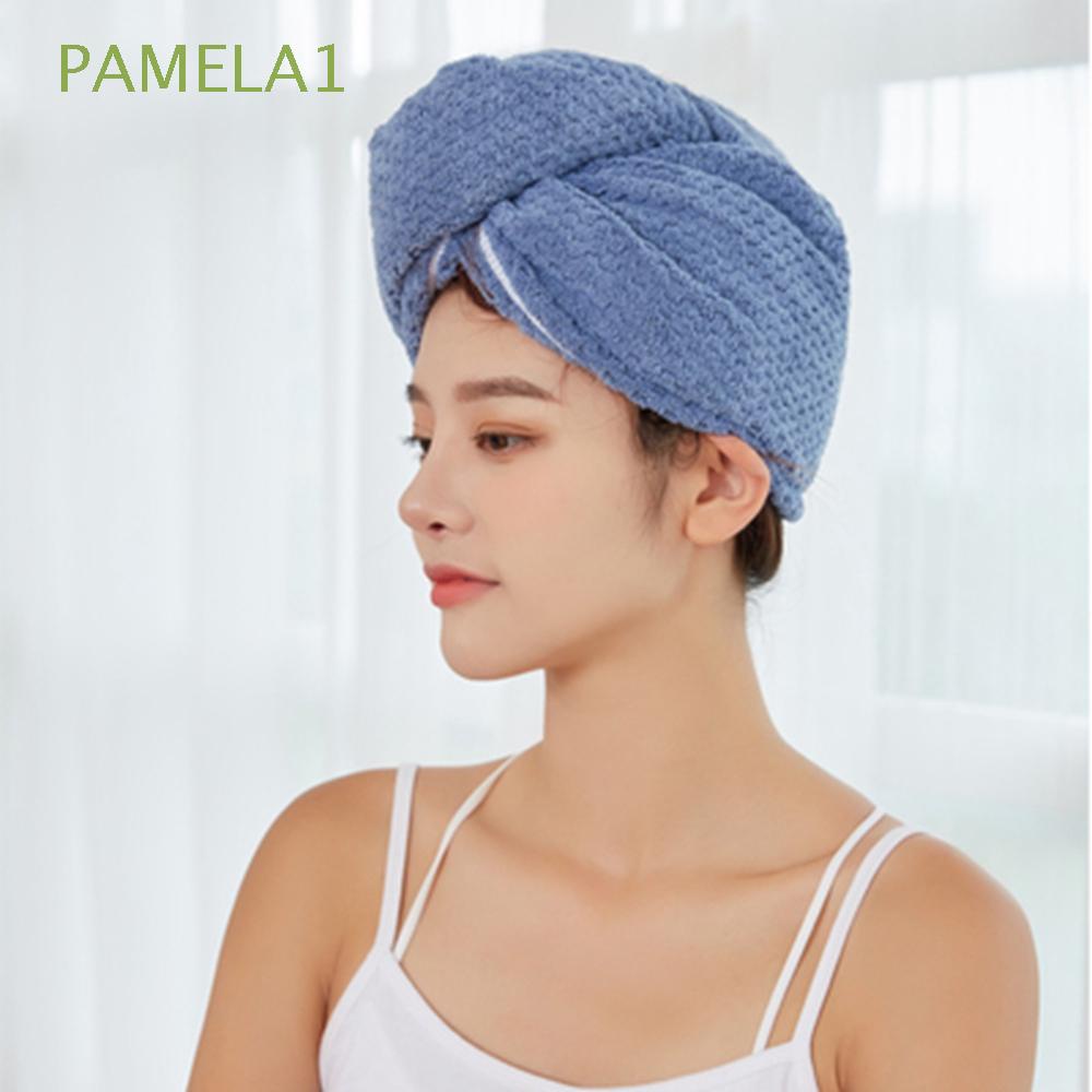 Fast Drying Hair Towel Super Absorbent Shower Cap Dry Wrap Head pink