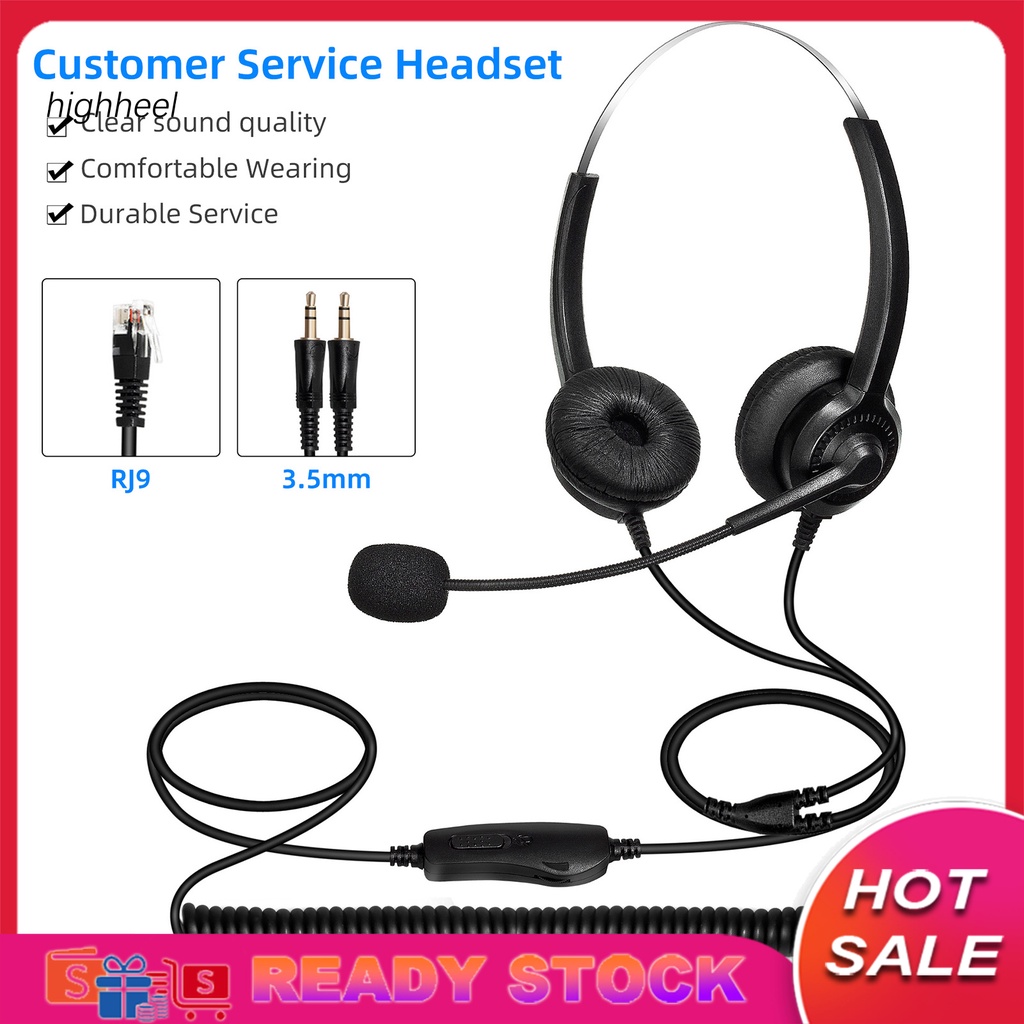 [ZK] Audífonos Ligeros Para Teléfono RJ9 Ergonómicos Binaurales Con Efecto De Sonido Claro Para