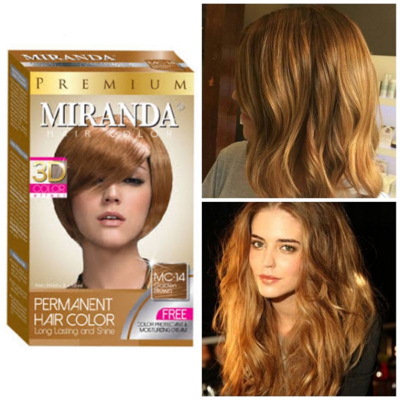 Jual Miranda Hair Dye Mc-14 Golden Brown 30Ml Cat Rambut Brown Gold Coklat Muda Emas Hair Dye Murah | Shopee Indonesia