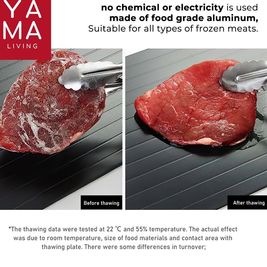 Sale Yzsaa Yama Nikuru Fast Defrost Board Tray Plate Alat Talenan Pelunak Pencair Makanan Daging Ik | Shopee Indonesia