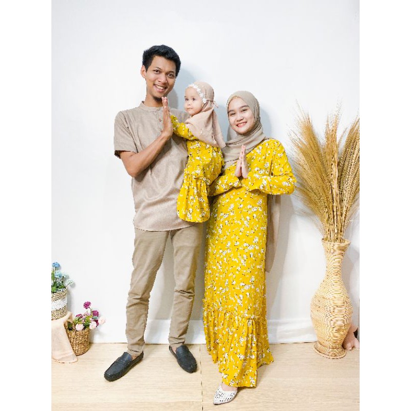 FAMILY SET ZAHWA BAJU LEBARAN BAJU COUPLE KELUARGA SARIMBIT BAJU