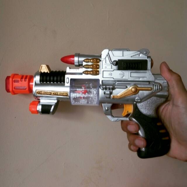 Jual Mainan Pistol Getar Salju + Lampu + Laser + Suara Murah Anak Cowok Suka | Shopee Indonesia