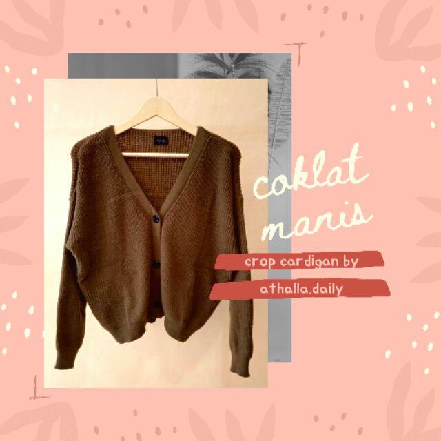 Jual Crop Cardigan By Athalla Daily/ Outer Rajut Wanita Style Korea | Shopee Indonesia