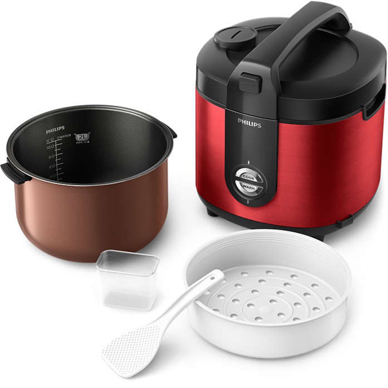 Philips Rice Cooker Premium Plus 2 Liter HD 3132 32 Merah Shopee