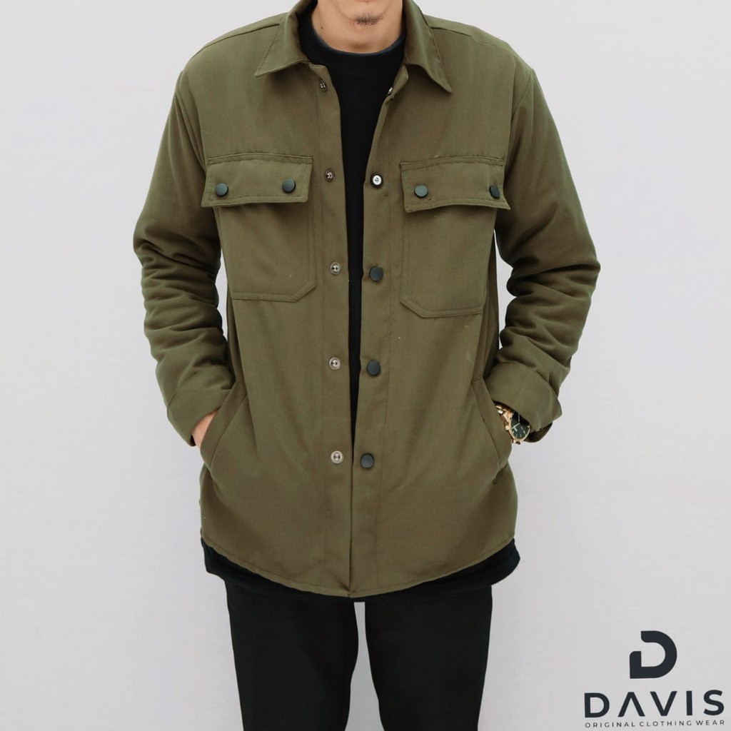 Jaket semiparka pria hijau army / Semi parka Semi parka