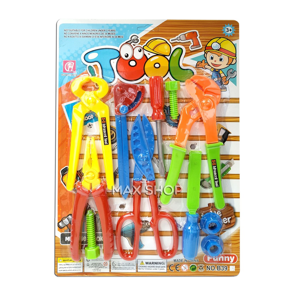 Jual Mainan Anak Tool Set - Alat Tukang Pertukangan Builder - Obeng Baut | Shopee Indonesia