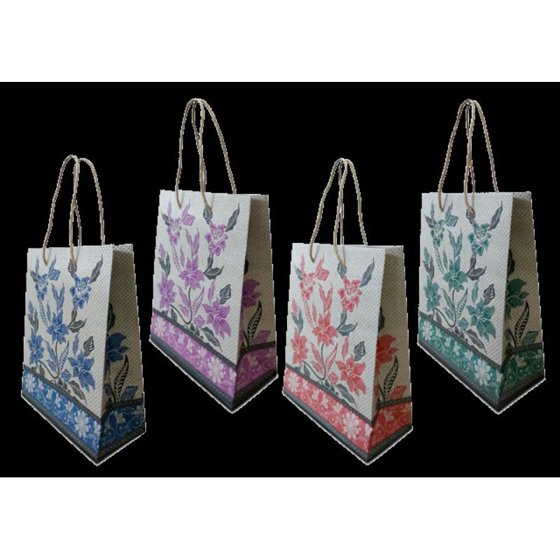 Tas Kertas / papper bag batik 24x20x8 cm okey Shopee Indonesia