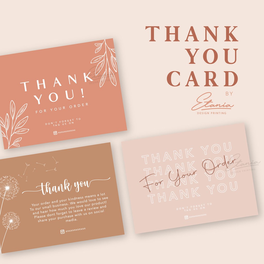 Thank you card / thankyou card custom / thank you card online shop