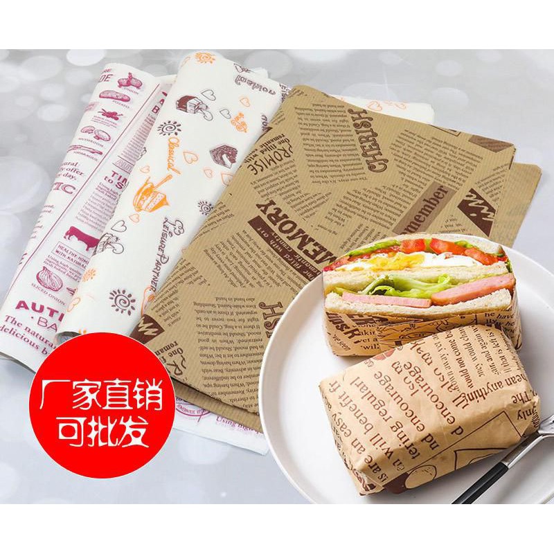 kertas roti motif / wax paper / baking paper motif 28x38cm 25lembar |  Shopee Indonesia
