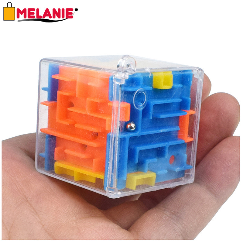 Jual Mainan Kubus Labirin 3D Mini Portable Pereda Stres Untuk Edukasi Anak / Dewasa | Shopee Indonesia