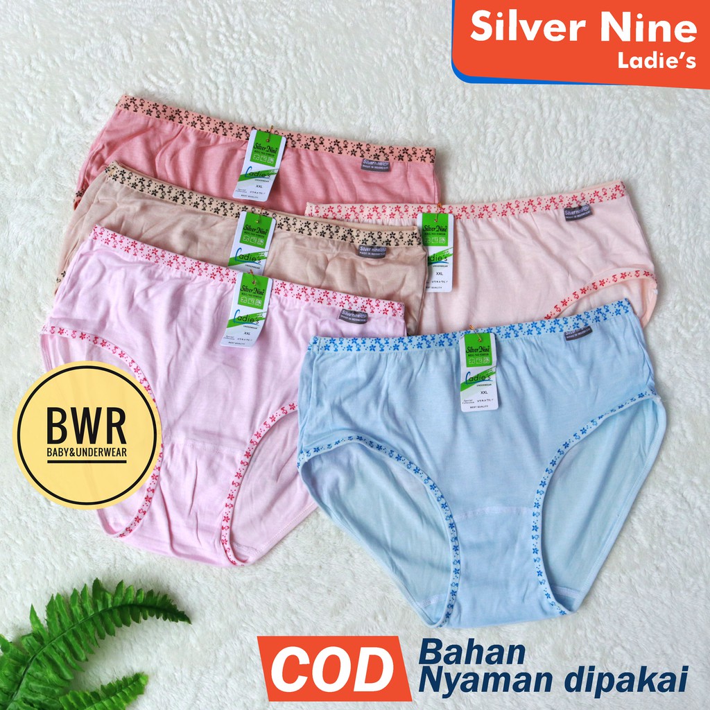 [ 12pc ] CD SILVER NINE [VI DA7/FA7] Celana Dalam Ladies Berkualitas Bwr Shopee Indonesia