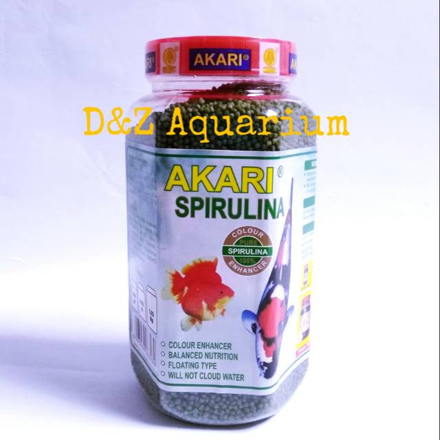 Pellet Ikan Akari Spirulina / Ikan Koki Koi Ikan Mas Ikan Komet / Pakan Ikan  Akari 300 gr | Shopee Indonesia