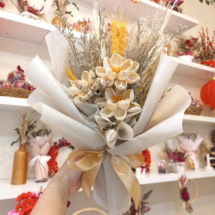 Jual Haizea Bouquet / Buket Bunga Kering / Buket Hari Besar / Buket