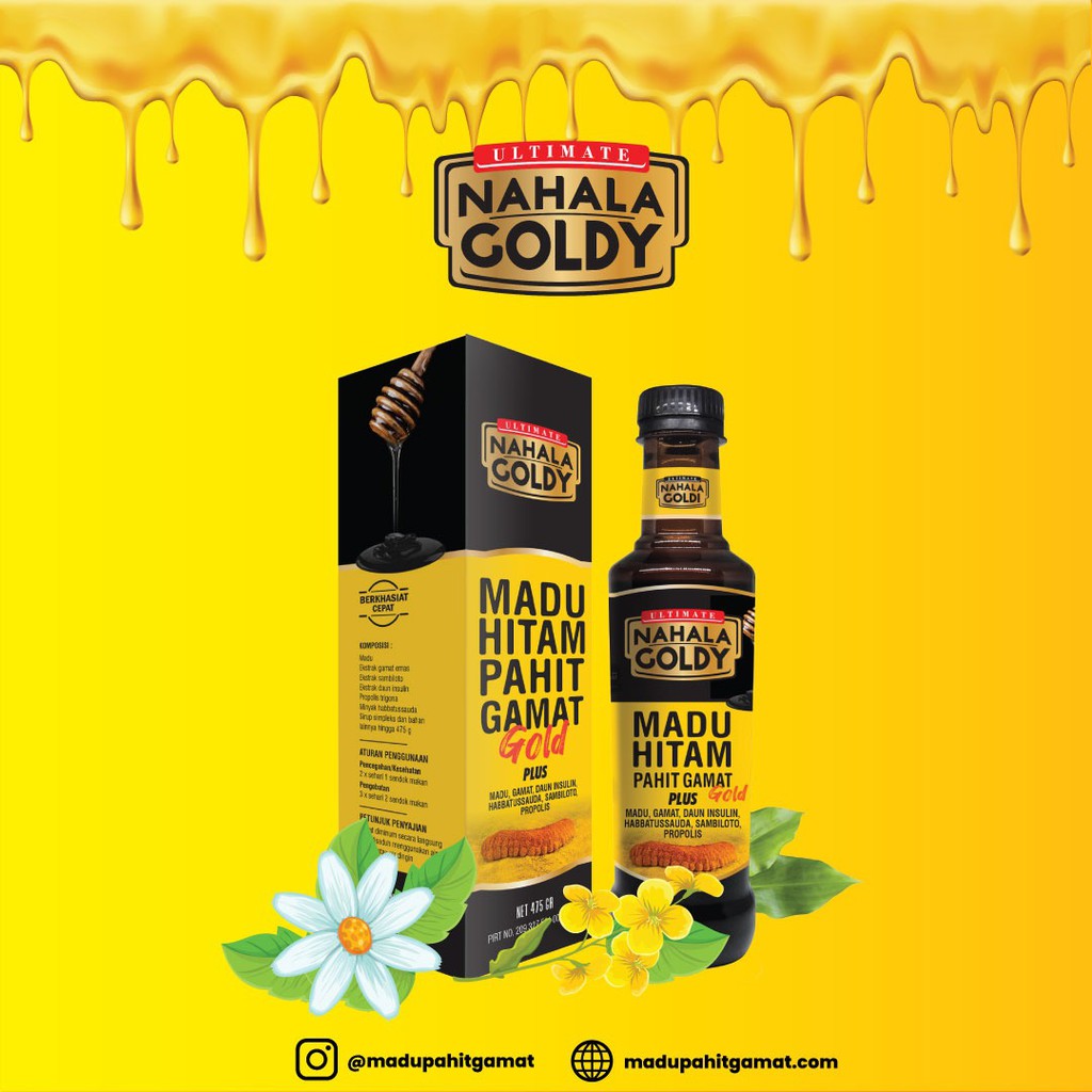 Madu Hitam Pahit Gamat Nahala Goldy Shopee Indonesia